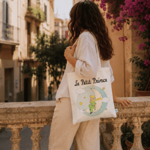 Bolsa algodón mediana-El Principito luna