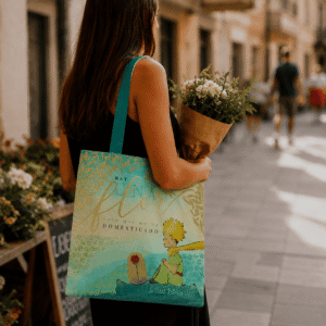 Bolsa algodón grande-El Principito flor