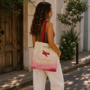 Bolsa algodón mediana-El Principito avión