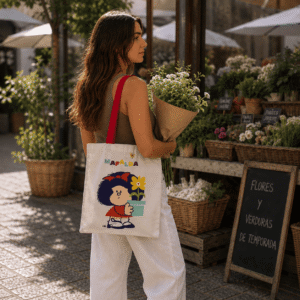 Bolsa algodón grande-Mafalda plantita