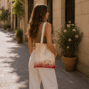 Bolsa algodón mediana-El Principito en la luna