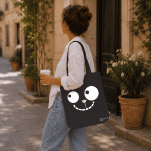 Bolsa de tela-Cara gato
