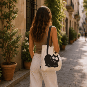 Bolsa de tela-Cola gato