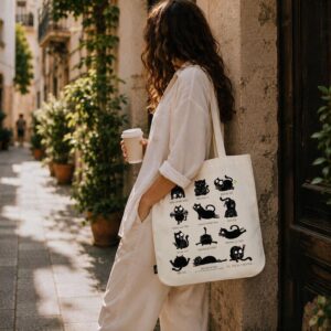 Bolsa de tela-Gato yoga