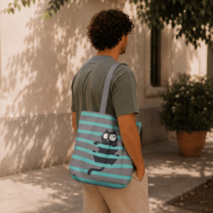 Bolsa de tela-Gato trepando