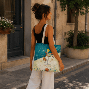 Bolsa algodón grande-El Principito corazón