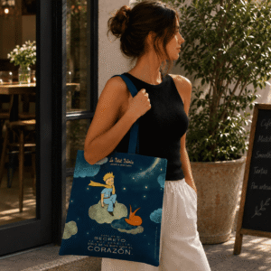 Bolsa algodón grande-El Principito noche