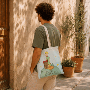 Bolsa algodón mediana-El Principito mochila