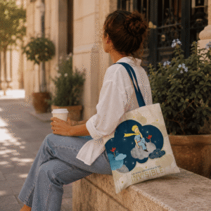 Bolsa algodón mediana-El Principito nube